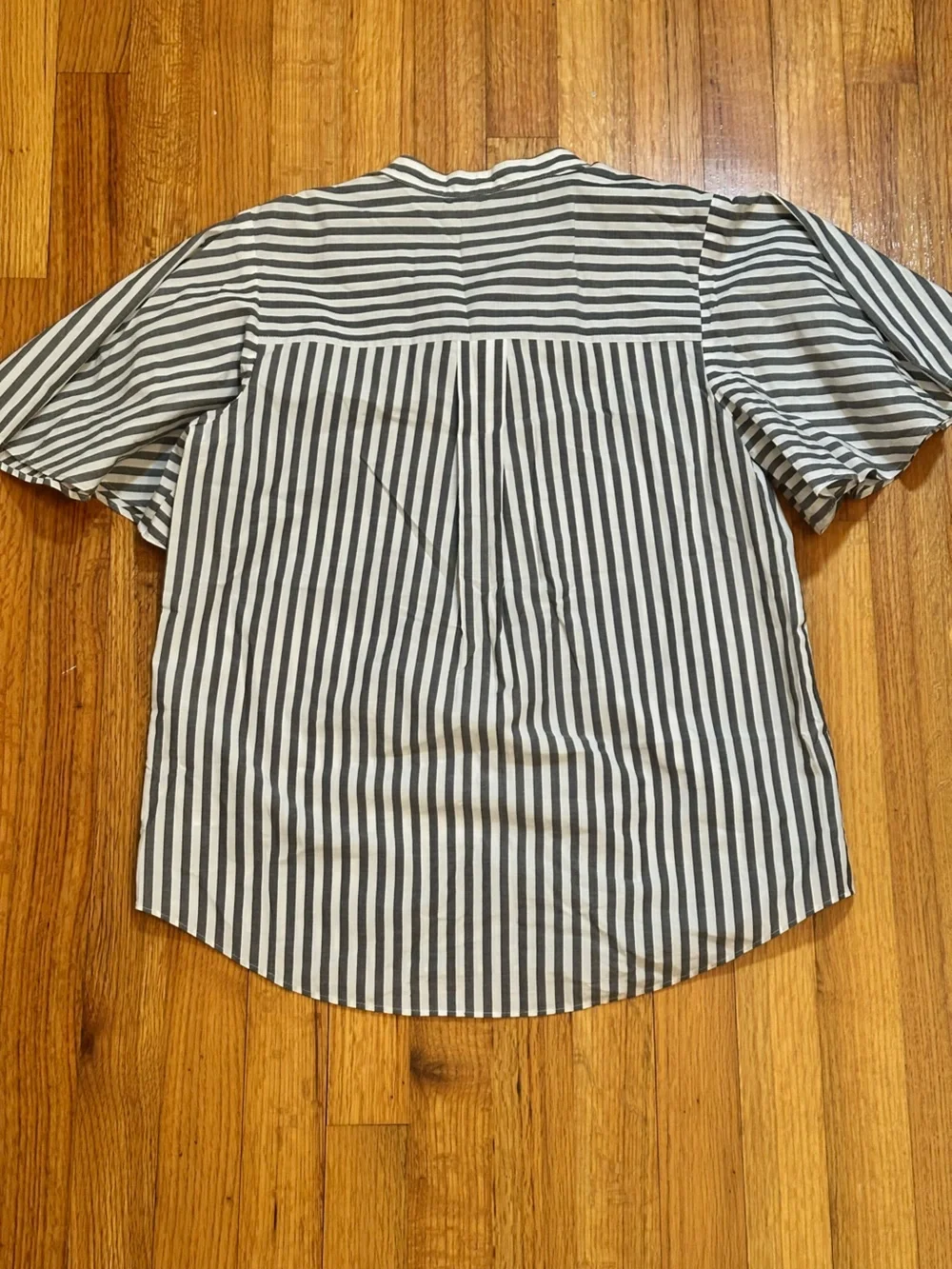 Kate Spade Broome Street Stripe Flutter Sleeve Button Down Shirt size S (j6) - Picture 10 of 11